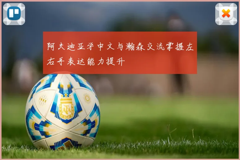 阿夫迪亚学中文与瀚森交流掌握左右手表达能力提升